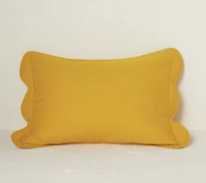 1 Opalhouse Jungalow Gold Scalloped Edge Standard Sham Nwop - Picture 1 of 5