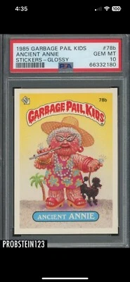 1985 Topps Garbage Pail Kids GPK Stickers Glossy #78b Ancient Annie PSA 10 - Image 1 of 3