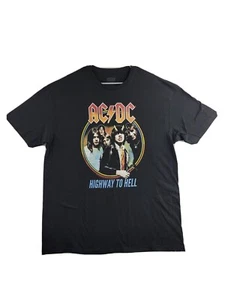AC DC Highway To Hell Graphic Mens Black Retro T-shirt Size Small New - Picture 1 of 8