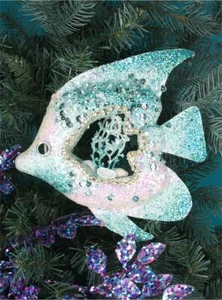 Gisela Graham - Pez Turquesa Brillante con Coral - Imagen 1 de 1