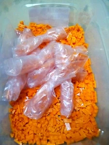 Lego Orange Plate 1X2 50 Pieces Bulk Lot NEW - Picture 1 of 1