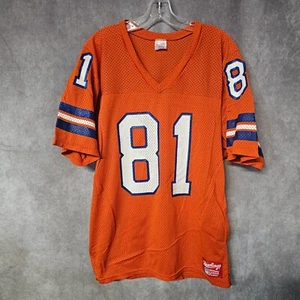 Rare Vintage 80s Rawlings NFL Denver Broncos Steve Watson 81 Orange Jersey M - Picture 1 of 9