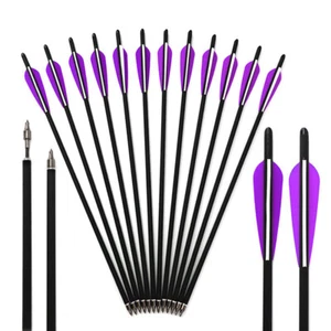 Pernos de ballesta 20/22" flechas de carbono tiro con arco flechas de caza para disparar ballesta - Imagen 1 de 8