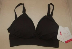 NWT Isabel & Ingrid Maternity Seamless Drop Cup Nursing Bra Black Sz M Medium - Picture 1 of 3