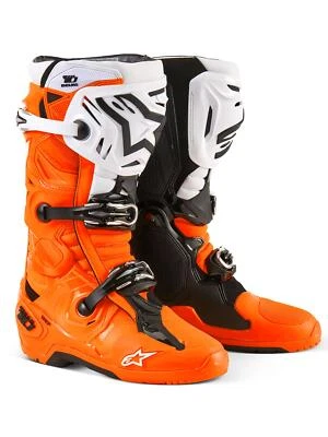 Botas de enduro Tech 10 laranja fluo/preto/branco 11 - Imagem 1 de 4