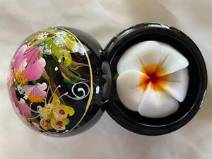 🌹Blanco Frangipani- Jabón de exhibición tallado a mano 3" regalo perfecto, 100% hecho a mano🌹 - Imagen 1 de 11