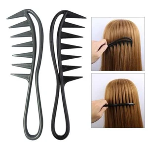 2Pcs Large Wide Tooth Combs HairdrESSing Shark-Tooth Comb - Picture 1 of 7