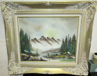 R. Weiner "Rocky Mountain" Original Oil On Canvas River Landscape Painting