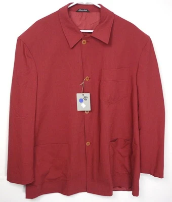 Zanetti Sport Blazer Sports Jacket 100% Wool Red Maroon Mens Fits 50 R READ - Image 1 of 4