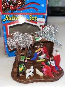 Vintage Weihnachtskrippe kleines Diorama in OVP #302 Made In China Kunststoff - Bild 1 von 9