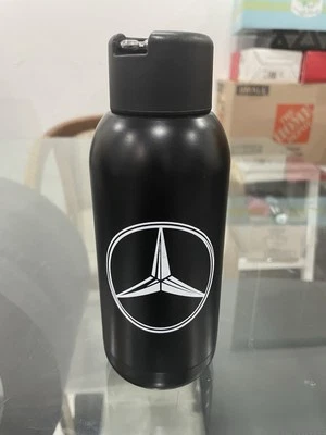 Mercedes-Benz Black Stainless Steel Sports Travel Outdoor Water Bottle 16oz - Image 1 of 4