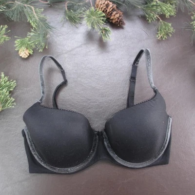 Sujetador Victorias Secret para mujer 32DDD cuerpo negro forrado por Victoria Demi con aros Foto 1 de 4