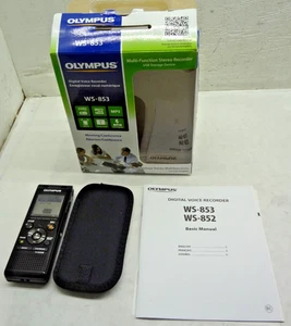 EXC COND Olympus Digital Voice Recorder WS-853 w/ Manual & Case - FREE SHIPPING! - Picture 1 of 8