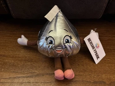 Hershey Kisses Silver Kiss Girl Plush 11" NOVO BRILHANTE COM ETIQUETAS SAPATOS ROSA - Imagem 1 de 4