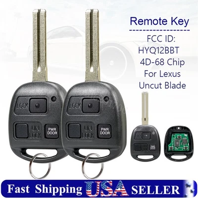 2 Replacement For 2004 2005 2006 Lexus RX330 Remote Key Fob HYQ12BBT 4D68 Foto 1 de 4