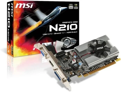 (Factory Refurbished) MSI 1GB DDR3 PCIe 2.0 Low Profile N210-MD1G/D3 Video Card - Image 1 of 4