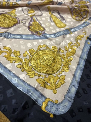 sur un air d'opera paris france FRENCH  33" Baroque Azurite Scarf Wrap Lux ART - Image 1 of 4