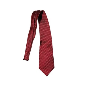 Donald Trump 100% Silk Necktie Signature Collection Metal Logo Crest Macy’s Red - Picture 1 of 6