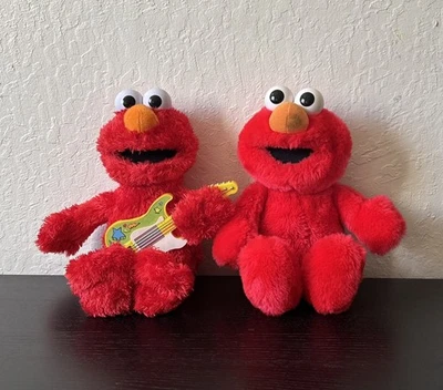 复古已停产 Tickle Me Elmo + 摇滚与押韵会说话的毛绒娃娃芝麻街 — 第 1/4 张图片