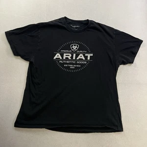 Ariat T-Shirt Men’s Size XL Black Western Cowboy Rodeo Graphic Tee Short Sleeve - Picture 1 of 8
