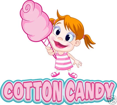 HARBOUR SIGNS Cotton Candy Concession Decal 14" Food Truck Trailer Cart Vinyl Menu Sticker