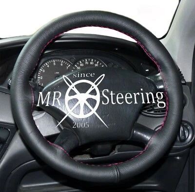 Für 1998-2011 Ford Focus Leder Lenkrad Abdeckung Pink Doppel Naht - Bild 1 von 4