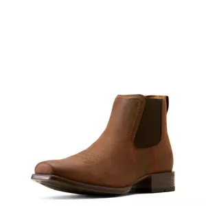 Ariat,Mens Booker Ultra Square Toe Boots, Rough Tan - Picture 1 of 12