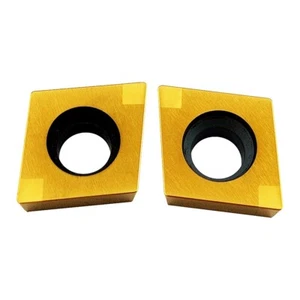 2PC HRC65 CCGW09T304 CBN-2 CCGW32.51 Hardened steel Boron Nitride Diamond Insert - Picture 1 of 6