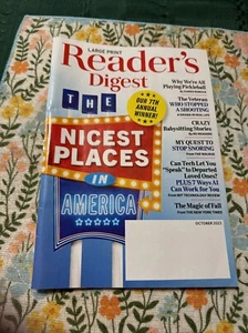 Reader’s Digest Magazine Large Print October 2023 Issue Nicest Places In America - Picture 1 of 8