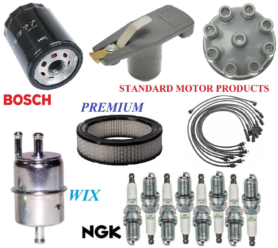 Kit de puesta a punto filtros de combustible de aceite de aire tapones de cable para Jeep CJ5 V8 5,0 L 1978-1981 Foto 1 de 1