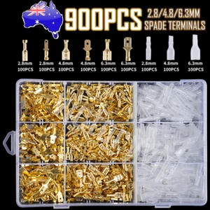 900PCS Assorted Crimp Terminals Electrical Wire Connector Spade Auto Car Kit Set - Picture 1 of 11