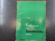How To Organise The Lambretta Service Station Book English Text Innocenti  RARE