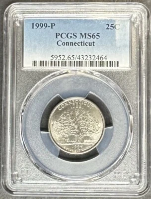 1999-P Connecticut Quarter PCGS MS-65, Buy 3 Items, Get $5 Off!! - Image 1 of 2
