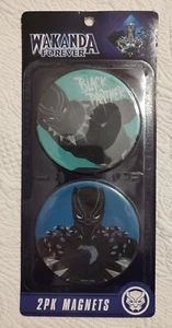 Marvel Wakanda Forever Black Panther 4" Magnet Green Blue 2 Pack New in Package - Picture 1 of 2