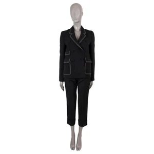 69261 auth BOTTEGA VENETA black wool 2018 TOP STITCH Blazer Jacket 38 XS - Picture 1 of 9