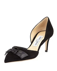 NEU Jimmy Choo Twinkle Wildleder Bow d'Orsay schwarz Pumps Gr. 35,5 - Bild 1 von 10
