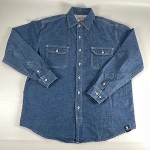 Georgetown Denim Company Shirt Mens Large Button Up Denim Long Sleeve  - Picture 1 of 11