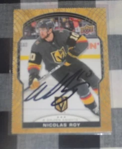 Nicolas Roy Signed Vegas Golden Knights Upper Deck Hockey Card - Picture 1 of 1