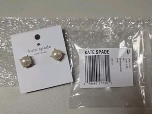 NWT Kate Spade New York Gum Drop Pearl Studs Earrings Brand New - Picture 1 of 5