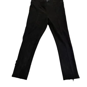 Andrew Marc Damen schwarz super weich Stretch Kunstleder Pull-On Hose Größe Large - Bild 1 von 3