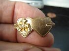 Vintage US Navy Sweetheart Twin Heart Cupid's Arrow Pin Badge SWSH18