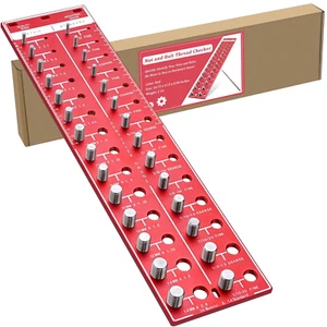 Thread Checker, 28 Nut and Bolt Thread Checker, 14 Metric & 14 Standard Sizes, B - Picture 1 of 12