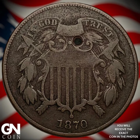 1870 2 Cent Piece  Q5523 Cover