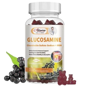Glucosamine Chondroitin Gummies with MSM & Elderberry - Joint Support Supplement - Picture 1 of 7