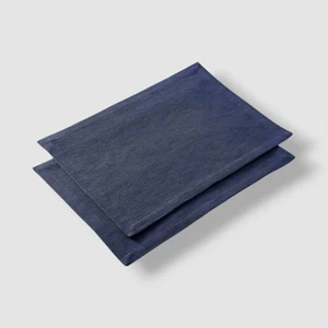 The Cellar Blue Set of 2 Basics Placemat Set - Picture 1 of 2