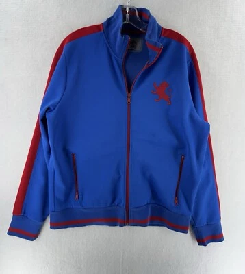 Chaqueta Express Para Hombre Vintage Ropa Activa Big Lion Cremallera Completa Grande Azul/Rojo Rara Foto 1 de 4