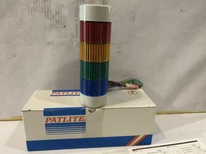 PATLITE WALL MOUNT SIGNAL TOWER  #  WM-402T-RYGB  24V. AC/DC  IP54 RATING 1 NEW! - Picture 1 of 6