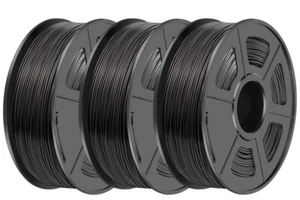 3×1KG SUNLU ABS Filament 1.75MM 3D-Drucker Verbrauchsmaterial schwarz 1KG Spule - Afbeelding 1 van 14