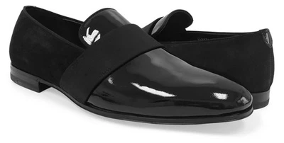 Salvatore Ferragamo Bryden Men's Leather & Suede Loafers Shoes Black Size 9.5 3E - Image 1 of 4