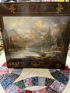 Rompecabezas Ceaco Thomas Kinkade Pintor of Light Mountain Majesty - 1000 piezas NUEVO - Imagen 1 de 11